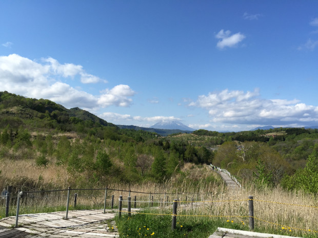 天気もよくて羊蹄山が見えた